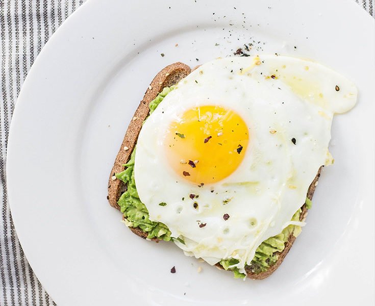 Plate of Avocado Egg Toast